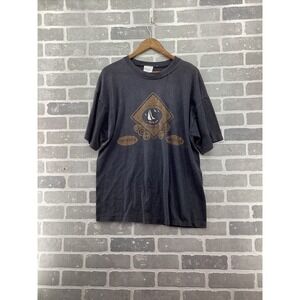 Vintage Premier Sportswear Pentwater Michigan Sailboat Tee XL Gray Made in USA